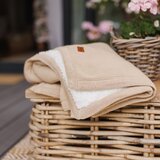 BabyOno Pletena bombažna odejica, obojestranska 75x100 cm, bež | Shoptok.si