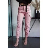 Cargo joggers hlače roza