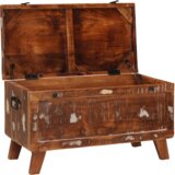 vidaXL Shranjevalna škatla 70 x 35 x 40 cm trden predelan les | Shoptok.si