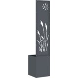 vidaXL Vrtni Sadič s Dekorativnom Pločom Antracitno siva 32 x 140 cm | shoptok.hr