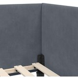 vidaXL Kutni okvir kreveta Ostalo s uzglavljem Tamno siva 100 x 200 cm | shoptok.hr