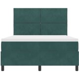  Postelja s pomičnim dnom in vzmetnico & LED Temno zelena 160x200 cm Žamet, (22050763) | Shoptok.si