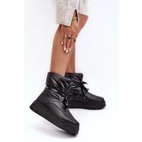 Boto Women's Snow Boots with Ornamental Lacing Black Siracna | Shoptok.si