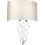 Elstead Lighting Elstead Stenska svetilka Curtis z dvema velikima lučema, polirani krom, senčnik iz imitacije svile v slonokoščeni barvi, (22099353) | Shoptok.si