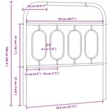  Metalno zamjensko uzglavlje bijelo 80 cm | shoptok.hr
