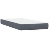 Box spring krevet s madracem tamnosivi 80 x 220 cm baršunasti | shoptok.hr