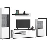 Modern Living Vitrina Ambiente Plus, Bela, Antracit | Shoptok.si
