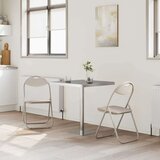  Sklopiva stolica 2 pcs Pijesak 48 x 43 5 x 81 cm Lažna koža - Pijesak 2 | shoptok.hr