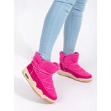 SEASTAR Women's pink snow boots with a thick sole Cene