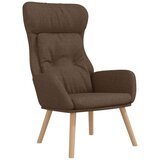  Stol za sproščanje s stolčkom za noge rjavo blago, (20957933) | Shoptok.si