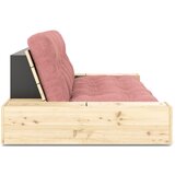 Karup Design Rožnata raztegljiva sedežna garnitura iz rebrastega žameta 244 cm Base – | Shoptok.si