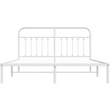 Metalni okvir za krevet s uzglavljem bijeli 180x200 cm | shoptok.hr