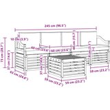  Set vanjskih sofa 5 kom. Prirodna i svijetlo siva | shoptok.hr