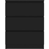 vidaXL Komoda črna 60x33,5x76 cm iverna plošča | Shoptok.si