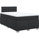 vidaXL Box spring postelja z vzmetnico črna 120x190 cm umetno usnje, (21304748) Cene