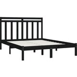  Okvir za krevet od masivnog drva crni 150 x 200 cm veliki | shoptok.hr