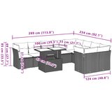  10-dijelni set vrtnih sofa od poliratana s jastucima smeđi | shoptok.hr