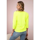 Kesi Yellow neon blouse with V-neck | ePonuda.com