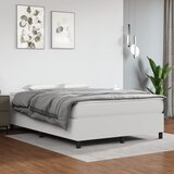 The Living Store Box spring postelja z vzmetnico bel 140x190 cm umetno usnje - Box Spring Postelja, (21516578) Cene