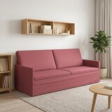 SOFA za 3 osobe Vinska crvena 220 x 81 x 82 cm Tkanina Slike