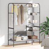 vidaXL Stalak za odjeću s policama Sivi Sonoma 120x44x160 cm Inženjersko drvo | shoptok.hr