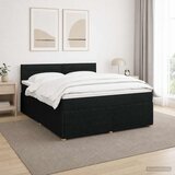  Boxspring krevet s madracem Crna 140 x 190 cm Tkanina | shoptok.hr