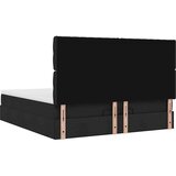 vidaXL Otomanski okvir kreveta s madracima crni 200x200cm od tkanine | shoptok.hr