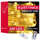  LED žičane lampice zavjesa - 200 lampica, toplo bijela | shoptok.hr