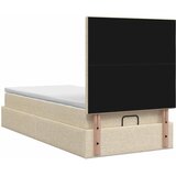  od pjene s madracem i LED-om Krem 90 x 200 cm Tkanina | shoptok.hr