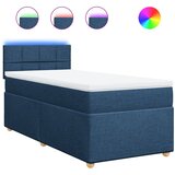  Krevet s oprugama i madracem plavi 90 x 200 cm od tkanine | shoptok.hr