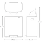 Koš za odpadke s pedalom Bo, 2 x 30L - mat črna