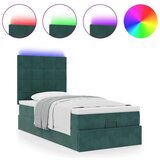 vidaXL Okvir kreveta s madracima tamnozeleni 80x200cm baršunasti | shoptok.hr