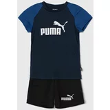 Puma Otroški komplet Short Polyester Set B mornarsko modra barva