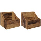  Kutija za LP ploče 2 kom. Staro drvo 37 x 33 x 32 cm | shoptok.hr