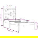  Posteljni okvir bel iz borovine 90x200 cm, (20646170) | Shoptok.si