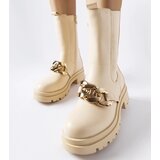 Gemre Beige ankle boots with chain Thierry | shoptok.hr