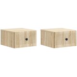  Noćni ormarić za montažu na zid s ladicama 2 pcs Hrast sonoma | shoptok.hr