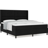  Box Spring postelja z vzmetnico, črna, 180x200 cm, tkanina, (22050474) | Shoptok.si