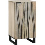  Stranska omarica Bela 40 x 33 x 75 cm trden mangov les, (5000217790) | Shoptok.si