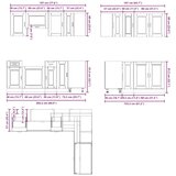  11-dijelni set kuhinjskih ormarića Porto konstruiranog drva | shoptok.hr