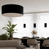Nice Lamps Crna viseća svjetiljka s tekstilnim sjenilom ø 50 cm Volta – | shoptok.hr