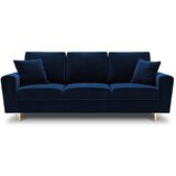 Cosmopolitan Design Plava baršunasti sklopiva/s prostorom za odlaganje sofa 235 cm Kyoto – Cijene