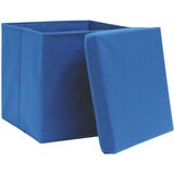 vidaXL Kutije za pohranu s poklopcima 4 kom 28 x 28 x 28 cm plave | shoptok.hr