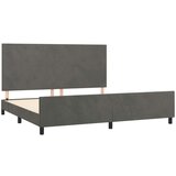  Za krevet s uzglavljem tamnosivi 200x200 cm baršunasti | shoptok.hr