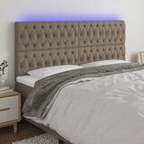 The Living Store LED posteljno vzglavje taupe 180x7x118/128 cm blago - LED Vzglavje, (21659726) Cene