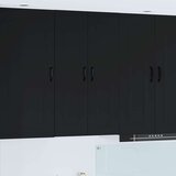 vidaXL Stenska kuhinjska omarica Črna 60 x 31 x 100 cm Konstruiran les | Shoptok.si
