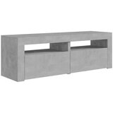 TV ormarić s LED svjetlima siva boja betona 120 x 35 x 40 cm | shoptok.hr