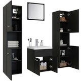  Set kupaonskog namještaja od iverice crni | shoptok.hr