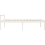 Krevet za starije osobe bijeli 75x190 cm mali masivna borovina | Eponuda.com