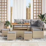  9-dijelni vrtni kauč set s jastučićima bež poli ratan akacija 2-sjedni vrtni kauč s jastučićima bež poli ratan 4-dijelni vrtni | shoptok.hr